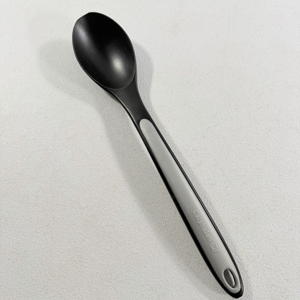 Calphalon Nylon Black Gray Silicone Handle Cooking Serving Spoon 13.5"